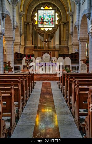 Reflexion in der St. Catherine Kirche, Bethlehem, Israel Stockfoto