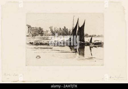 James McNeill Whistler. In Hurlingham. 1879. In den Vereinigten Staaten. Ätzen und kaltnadelradierung mit Foul beißen in schwarzer Tinte auf Elfenbein Bütten Stockfoto