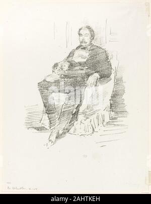 James McNeill Whistler. Portrait von Dr. Whistler, Nr. 2. 1894. In den Vereinigten Staaten. Transfer Lithographie in schwarzer Tinte auf grau Elfenbein festgelegten Proofpapier Stockfoto