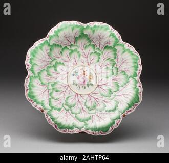 Royal Worcester Porzellan Firma (Hersteller). Gericht. 1760-1770. Worcester. Weiche Hartporzellan, mehrfarbigen Emaillen Stockfoto