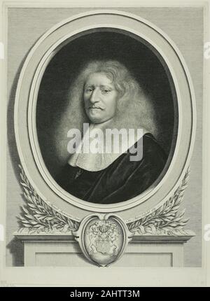 Antoine Masson. Portrait von Guillaume de Brisacier. 1664. Frankreich. Gravur auf Papier Stockfoto