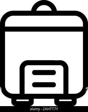 Slow Cooker Symbol Vektor. Isolierte Kontur symbol Abbildung Stock Vektor