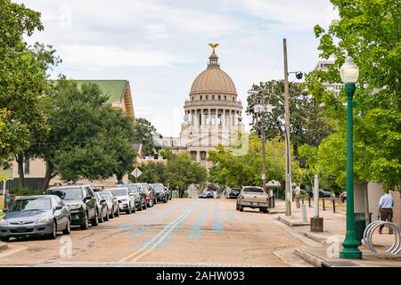 Jackson, MS - Oktober 7, 2019 : Äußeres der Mississippi State Capitol Building in der Jackson Stockfoto