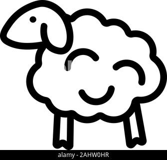 Zählen sie die Schafe Symbol Vektor. Isolierte Kontur symbol Abbildung Stock Vektor