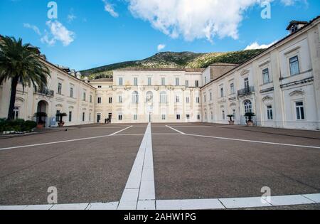 Der Komplex des Belvedere in San Leucio, mit Bourbonen Royal Mansion und Seidenfabrik, Weltkulturerbe der Unesco in Caserta, Italien Stockfoto