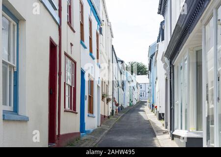 Bunte Reihenhäuser, Bude Straße, Appledore, Devon, England, Vereinigtes Königreich Stockfoto