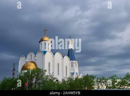 Kirche des Erlösers in Stadt Murmansk, Russland Stockfoto