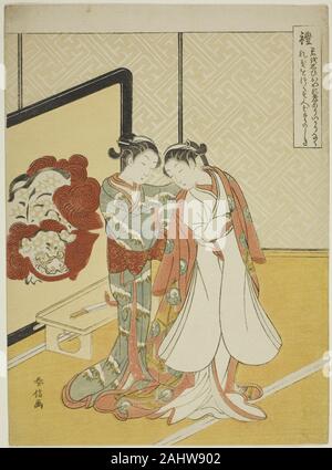 Suzuki Harunobu. Höflichkeit (Rei), aus der Serie Fünf Kardinaltugenden. 1767. Japan. Farbe holzschnitt; chuban Stockfoto