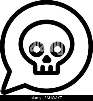 Alert Vergiftung Symbol Vektor. Isolierte Kontur symbol Abbildung Stock Vektor