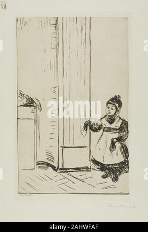 Edvard Munch. Interieur mit einem Kind. Lothar Linde. 1902. Norwegen. Ätzung auf Creme webte Papier Stockfoto