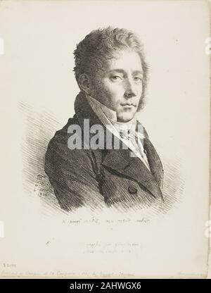 Anne-Louis Girodet de Roussy-Trioson. Portrait von Coupin de la Couperie herum. 1816. Paris. Lithographie in Schwarz auf Elfenbein webte Papier Stockfoto