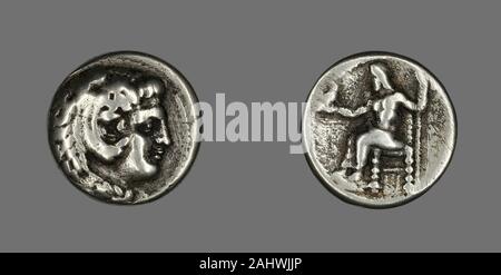 Antike Griechische. Tetradrachme (Münze), der Held Herakles. 336 v. Chr. - 323 v. Chr.. Mazedonien. Silber Stockfoto