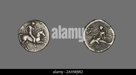 Antike Griechische. Stater (Münze), Reiter. 272 v. Chr. - 235 v. Chr.. Taranto. Silber Stockfoto