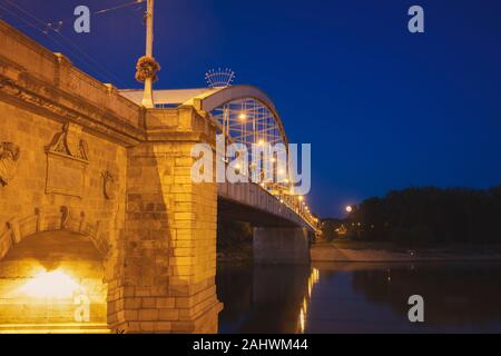 Bertalan Brücke in Szeged. Csongrad, Szeged, Ungarn. Stockfoto