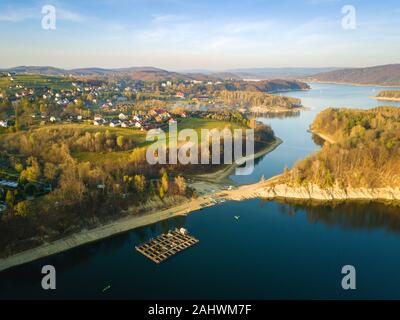 Panorama von Polanczyk Bereich. Polanczyk, Transkarpatien, Polen. Stockfoto