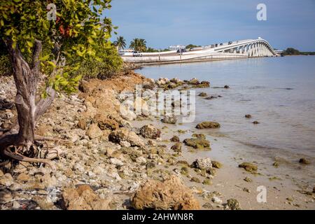 Brücke in Sanibel Island. Sanibel, Florida, USA. Stockfoto