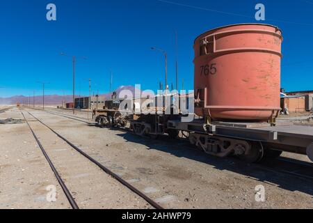 Administración de aduana Frontera Avaroa, bolivianischen Grenze zu Chile, Anden, im Südwesten von Bolivien, Latein Amreica Stockfoto