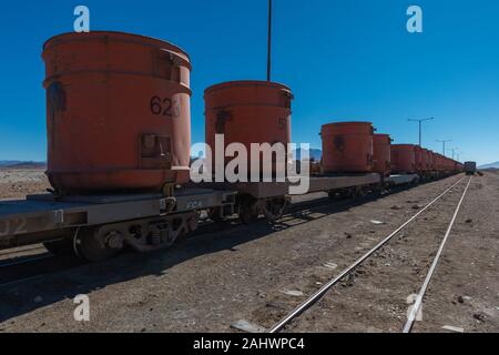 Administración de aduana Frontera Avaroa, bolivianischen Grenze zu Chile, Anden, im Südwesten von Bolivien, Latein Amreica Stockfoto