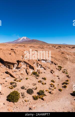 Mirador Vulkan Ollagüe oder View Point Vulkan Ollagüe, Avaroa, Anden, Bolivien, Latein Amreica Stockfoto