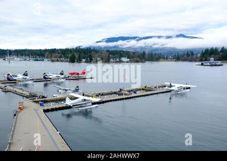 Wasserflugzeuge in den Hafen von Vancouver, British Columbia, Kanada Stockfoto