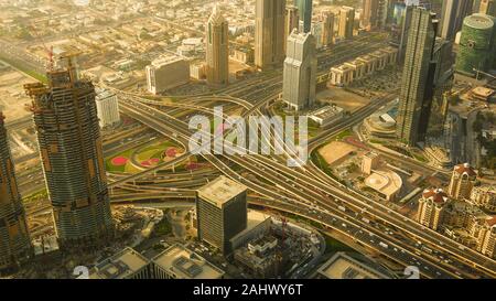 Luftbild von Dubai City. Stockfoto