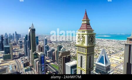 Luftbild von Dubai Panorama. Stockfoto