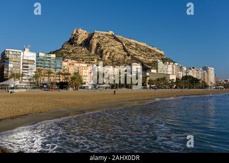 Playa del Postiguet, Alicante Stockfoto