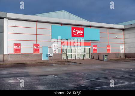 CHESTER, VEREINIGTES KÖNIGREICH - Dezember 25th, 2019: Argos Superstore store Front Stockfoto