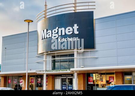 CHESTER, VEREINIGTES KÖNIGREICH - Dezember 25th, 2019: Magnet Küchen store Front Stockfoto