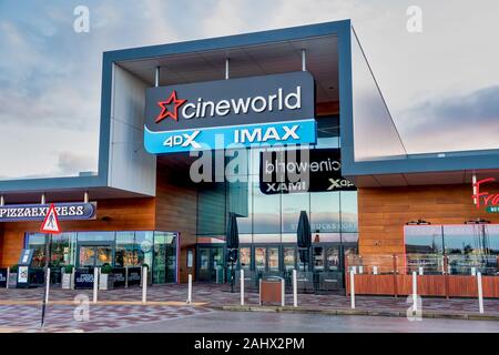 CHESTER, VEREINIGTES KÖNIGREICH - Dezember 25th, 2019: Cineworld Kino store Front Stockfoto