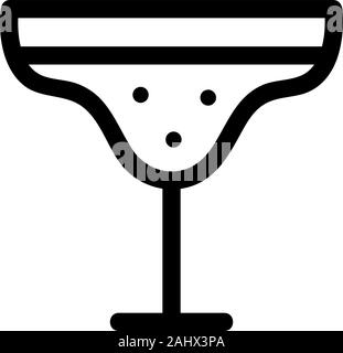 Glas mit alkoholischen Vektor icon. Isolierte Kontur symbol Abbildung Stock Vektor
