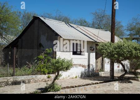 El Triunfo Baja California, Mexiko. Bergbaustadt Stockfoto