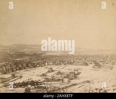 Antike c 1890 Foto, Auge des Vogels Ansicht von Scranton, Pennsylvania. Quelle: original Foto Stockfoto