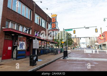 Memphis, TN/USA - Dezember 28, 2109: B.B. King's Blues Club in Memphis, TN Stockfoto