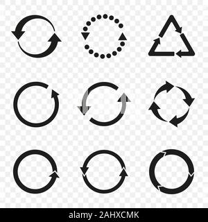 Pfeile aktualisieren, Recycling Symbol. Vector Illustration, flache Bauweise Stock Vektor