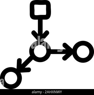 Funktionen des Plans für Vektorsymbole. Isolierte Darstellung des Kontursymbols Stock Vektor