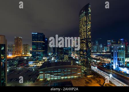 Schöne Nacht Ausblick auf die West Bay Area Stockfoto