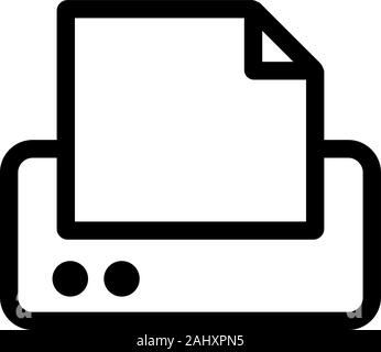 Symbolvektor für Dokumente drucken. Isolierte Darstellung des Kontursymbols Stock Vektor