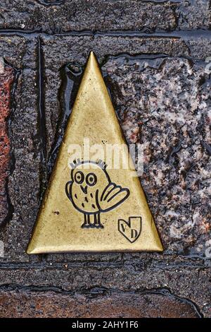 Frankreich, Burgund, Côte-d'Or, Dijon, UNESCO-Weltkulturerbe, Owl ist die Stadt Emblem Stockfoto
