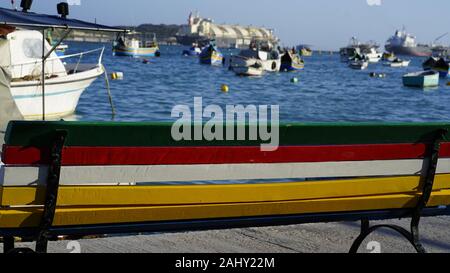 Marsaxlokk Malta Fischerdorf 2020 Stockfoto