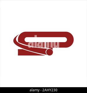Anfangsbuchstaben sp oder ps Logo vektor design Stock Vektor