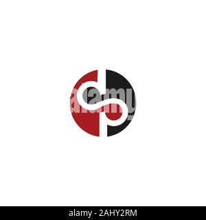 Anfangsbuchstaben sp oder ps Logo vektor design Stock Vektor