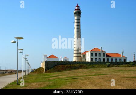 Boa Nova Leuchtturm im Matosinhos, Portugal Stockfoto