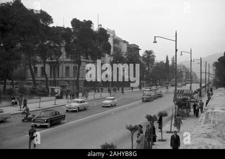 Die Königin-Sophie-Straße in Athen, Griechenland 1950er Jahre. Die Königin Sophie Straße in Athen, Griechenland 1950. Stockfoto