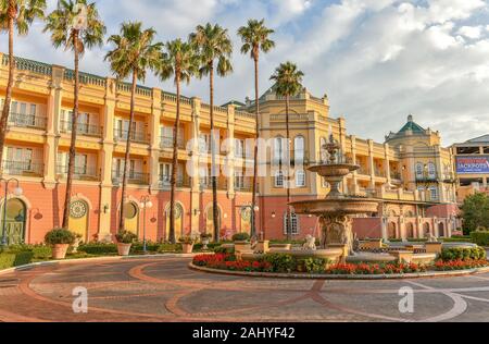 Herrliche Aussicht auf Gold Reef City in Johannesburg, Südafrika Stockfoto