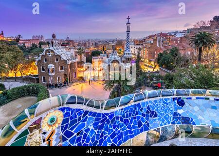 Park Güell, Barcelona, Katalonien, Spanien Stockfoto