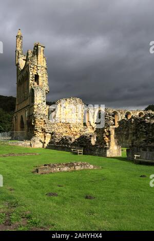 Anzeigen von Byland Abbey, Coxwold, Ryedale, North Yorkshire, England Stockfoto