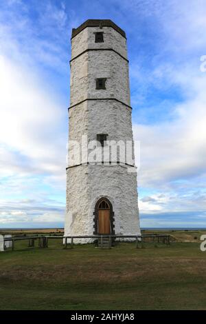 Die Chalk Turm bei Flamborough Head, 1674 als Leuchtturm gebaut, East Riding von Yorkshire, England, Großbritannien Stockfoto