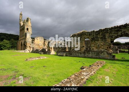 Anzeigen von Byland Abbey, Coxwold, Ryedale, North Yorkshire, England Stockfoto