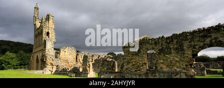 Anzeigen von Byland Abbey, Coxwold, Ryedale, North Yorkshire, England Stockfoto